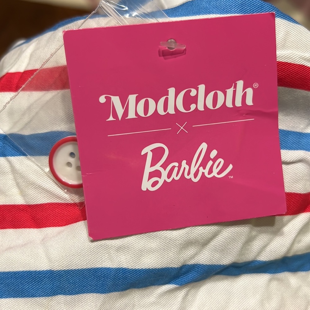 Modcloth x Barbie NWT Barbie Stripe Made in the U.S.A. Shorts - Picture 7 of 8